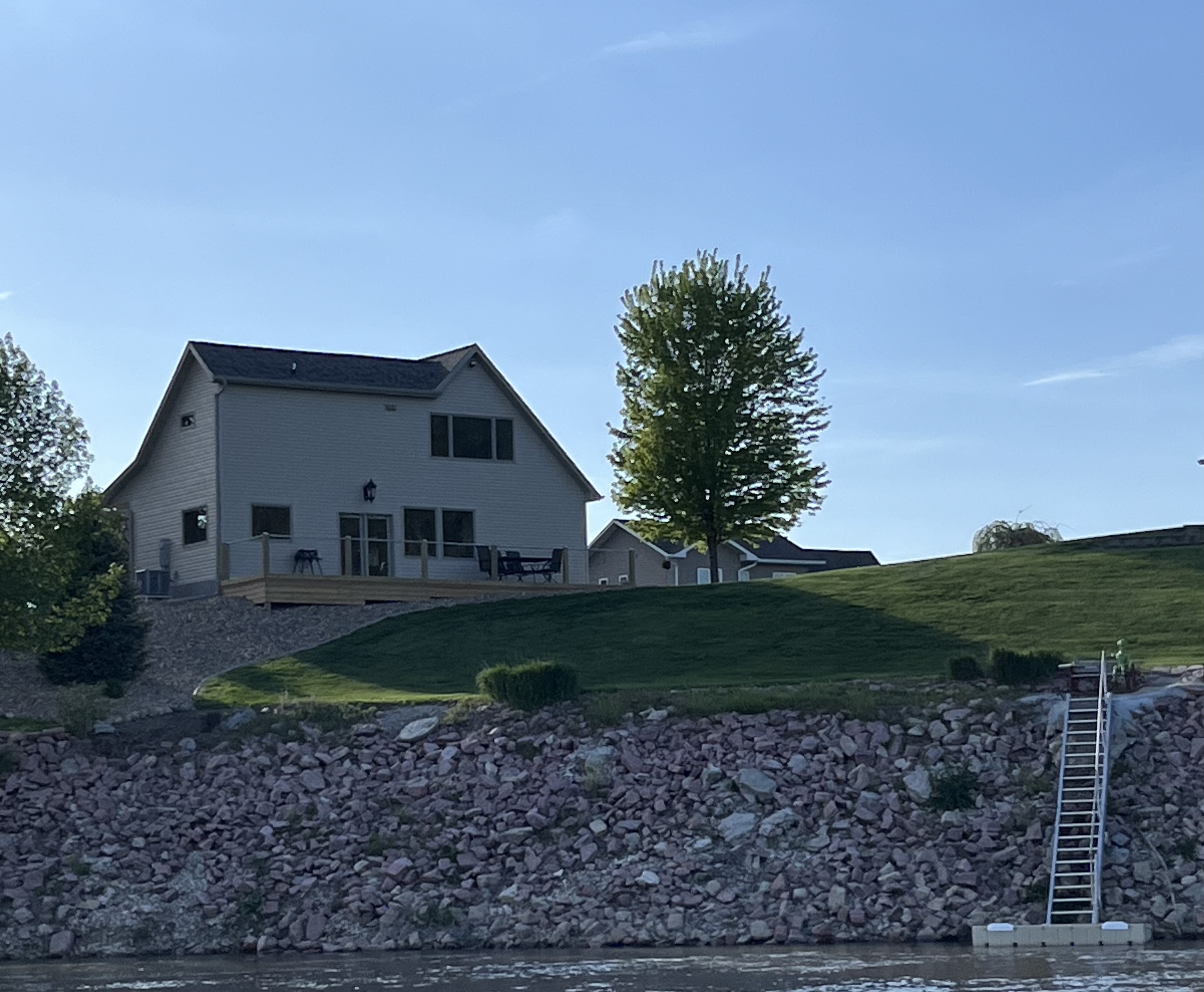 Back view of Alien Point riverfront energy retreat